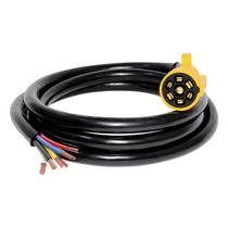 Cabo de plugue de reboque MECMO Heavy Duty 7 pinos 2,4 m com conector Cabo de plugue de reboque MECMO Heavy Duty 7 pinos 2,4 m com conector