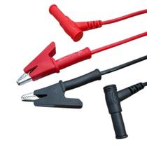 Cabo De Prova Para Multímetro Multiteste Fonte De Bancada Ponteira Garra Jacaré Medições Eletrônica