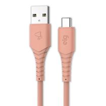 Cabo de recarga/sincronização USB Tipo C 1,2M TC12R Salmão Elg