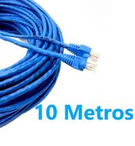 Cabo de rede 10 metros azul internet CAT5E