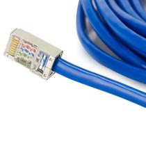 Cabo de rede 10 Metros Patch Cord CAT 5E Azul Cabo de rede 10 Metros Patch Cord CAT 5E Azul