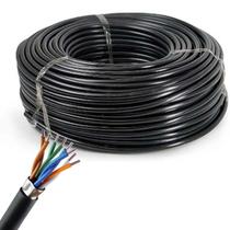 Cabo De Rede 100Mts Cat5 Blindado Preto Capa Pvc Capa Uv