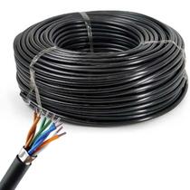 Cabo De Rede 100Mts Cat5 Blindado Preto Capa Pvc Capa Uv