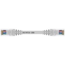 Cabo De Rede 15 CM Patch Cord Cat6 UTP 100% Cobre Branco para Rack