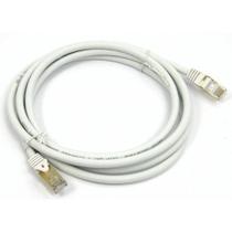 Cabo de Rede 2 Metros Internet RJ45 Blindado Cat 6 Ethernet Lan 10210-2 Branco - DC Importação