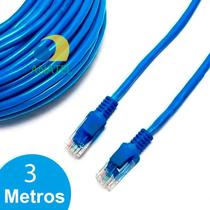 Cabo de rede 3 metros cat-5 com conector rj45