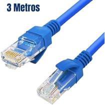 Cabo de Rede 3 Metros CAT5 Ethernet Para Conexão Estável de Internet Rj45 Alta Velocidade Performance Conector Resistente Tipo LAN Cabeamento UTP