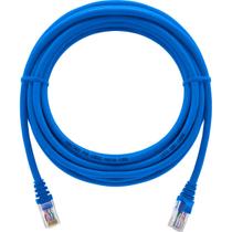 Cabo De Rede 4 Metros Patch Cord Cat6 UTP 100% Cobre Azul