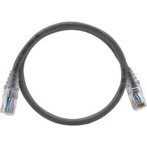 Cabo De Rede 40 CM Patch Cord Cat6 UTP 100% Cobre Cinza Lan