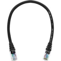 Cabo De Rede 40 CM Patch Cord Cat6 UTP 100% Cobre Preto Para Roteador