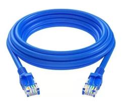 Cabo De Rede 4px23 Awg Cat6 Conectorizado Azul 3 metros