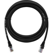 Cabo De Rede 5 Metros Patch Cord Cat6 UTP 100% Cobre Preto Ultra Veloz