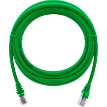 Cabo De Rede 5 Metros Patch Cord Cat6 UTP 100% Cobre Verde 23AWG RJ45