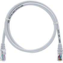 Cabo De Rede 90 CM Patch Cord Cat6 UTP 100% Cobre Branco Alta Velocidade