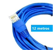 Cabo de rede azul -- 12 Metros profissional -- cftv -- Internet -- Montado e testado