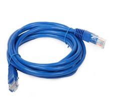 Cabo De Rede Azul 3mt para Internet / Computador com Conector Rj45 Crimpado Cat5E Cabo Patch Cord CF
