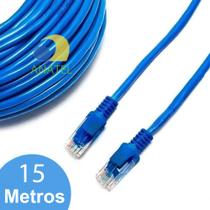 Cabo de rede azul montado Internet alta velocidade 15 Metros