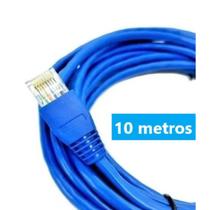 Cabo de rede azul PROFISSIONAL 10 Metros Internet / CFTV Montado - ULTRA/INFINITY