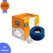 Cabo de Rede Azul Utp Rj45 Cat6 Furukawa Sohoplus 25 Metros