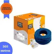 Cabo de Rede Azul Utp Rj45 Cat6 Furukawa Sohoplus 305 metros