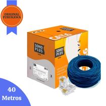 Cabo de Rede Azul Utp Rj45 Cat6 Furukawa Sohoplus 40 Metros Cabo de Rede Azul Utp Rj45 Cat6 Furukawa Sohoplus 40 Metros