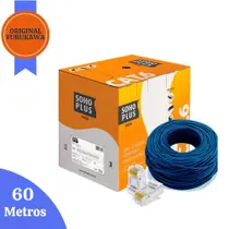 Cabo de Rede Azul Utp Rj45 Cat6 Furukawa Sohoplus 60 Metros