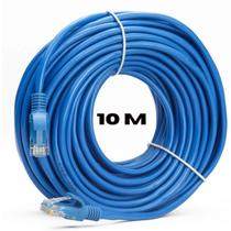 Cabo De Rede Blindado 10m Ethernet Rj45 Cat5e Azul 10 Metros