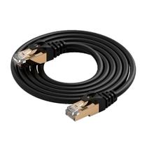 Cabo De Rede Blindado 2m Patch Cord Ethernet Cat7 2 Metros 10gbps PUG-C7-20-BK Orico