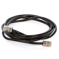 Cabo De Rede Blindado Cat5E Com Rj45 Preto - 3 Metros