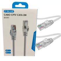 Cabo De Rede Blindagem Ftp Cat6 Rj45 2 Metros 1000mbps