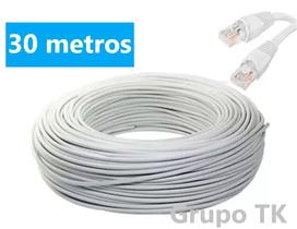 Cabo de rede Branco -- 30 Metros profissional -- CFTV -- Internet -- Montado Cabo de rede Branco -- 30 Metros profissional -- CFTV -- Internet -- Montado