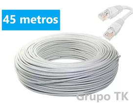 Cabo de rede Branco -- 45 Metros profissional -- CFTV -- Internet -- Montado