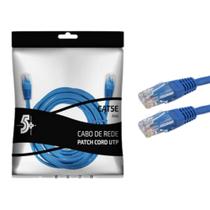 Cabo de rede cat 5e utp azul 3 metros patch cord
