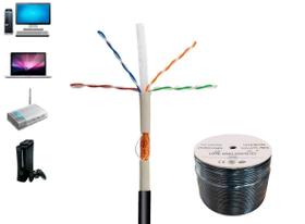 Cabo De Rede Cat-6 Dupla Capa 305m + 100 Rj45 Cat6 Blindado Cabo De Rede Cat-6 Dupla Capa 305m + 100 Rj45 Cat6 Blindado
