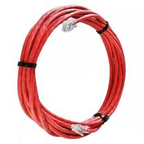 Cabo de Rede Cat 6 MPT Interno 20 Metros U/UTP 4P X 23AWG Vermelho Com Conectores