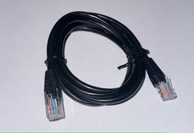 Cabo De Rede Cat5e 1 Metro Preto Alta Velocidade E Qualidade