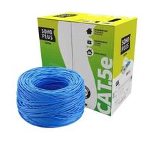 Cabo de rede cat5e 100% cobre 305m azul sohoplus