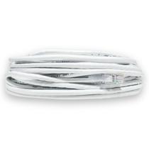 Cabo De Rede Cat5e 100% Cobre Branco 10 Metros Patch Cord Internet Crimpado Lan Cftv Pronto