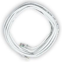 Cabo De Rede Cat5e 100% Cobre Branco 5 Metros Patch Cord Internet Crimpado Lan Cftv Pronto
