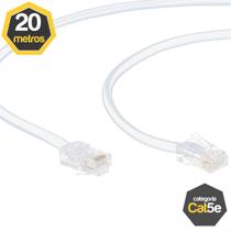 Cabo de Rede Cat5e Branco Montado 20 Metros