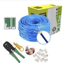 Cabo De Rede Cat5e Furukawa Soho Plus 200 Metros Giga Azul