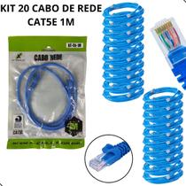 Cabo de Rede Cat5e Patch Cord Flexível Atacado 20 RJ45 1 M Cabo de Rede Cat5e Patch Cord Flexível Atacado 20 RJ45 1 M