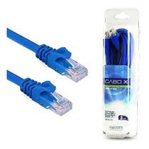 Cabo De Rede Cat5e RJ45 Azul 5 Metros Internet CBX-N5C50