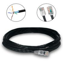 Cabo De Rede Cat5e Simples Blindado 100% Cobre 5 Metros Preto Crimpado Pronto Conector Blindado Cabo De Rede Cat5e Simples Blindado 100% Cobre 5 Metros Preto Crimpado Pronto Conector Blindado