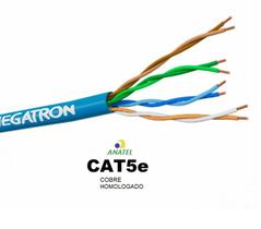 Cabo de Rede CAT5e UTP 100% Cobre Megatron Homologado Anatel 4 Pares