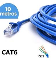 Cabo De Rede Cat6 10 Metros Rj45 Lan Internet Giga 10/1000