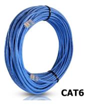 Cabo De Rede Cat6 20 Metros Ethernet Lan 10/1000 Montado