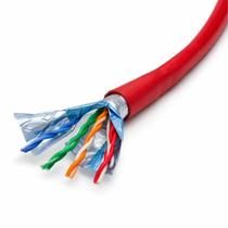 Cabo de Rede Cat6 Blindado 100m Vermelho RJ45 Patch Cord Gig Cabo de Rede Cat6 Blindado 100m Vermelho RJ45 Patch Cord Gig