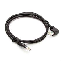 Cabo De Rede Cat6 Plug 90 Graus Para Lateral - 50 Cm