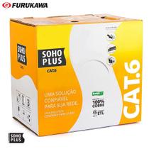 Cabo de Rede Cat6 Soho Plus Furukawa Azul 100 m + 10 Rj45 Cat6 Furukawa Gigalan